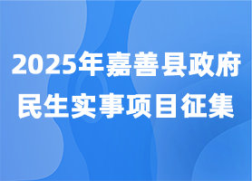 2025年嘉善縣政府民生實事項目征集